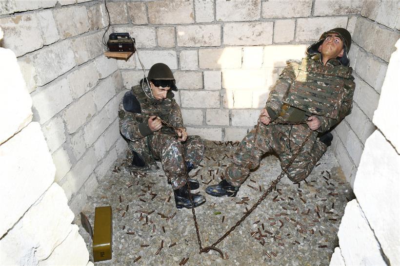 Armenische Kriegsgefangene aus Wachs in dem Park, der eine „touristische Attraktion“ werden soll
