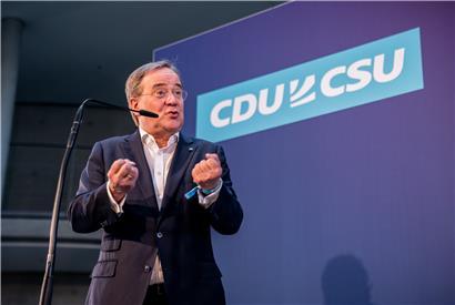 Armin Laschet, CDU-Bundesvorsitzender und Ministerpräsident von Nordrhein-Westfalen, bei der Pressekonferenz nach der Klausurtagung des Geschäftsführenden Vorstands der Unionsfraktion im Bundestag am Wochenende
