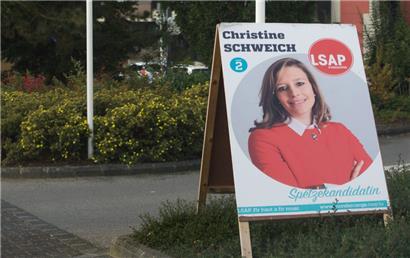 Auch 2017 war die damalige Bürgermeisterin Christine Schweich LSAP-Spitzenkandidatin – und musste nach den Gemeindewahlen auf der Oppositionsbank Platz nehmen. 
