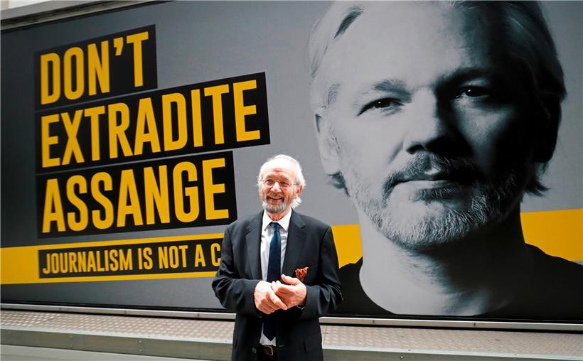 Auch John Shipton setzt sich für die Freilassung seines Sohnes und Wikileaks-Gründers Julian Assange ein

