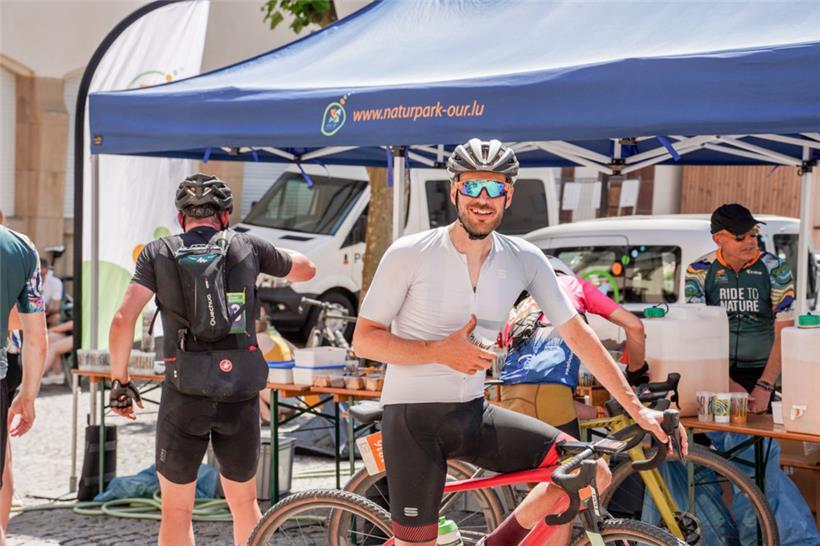 Auch Nationaltrainer Jempy Drucker ließ sich den Gravel-Spaß nicht entgehen