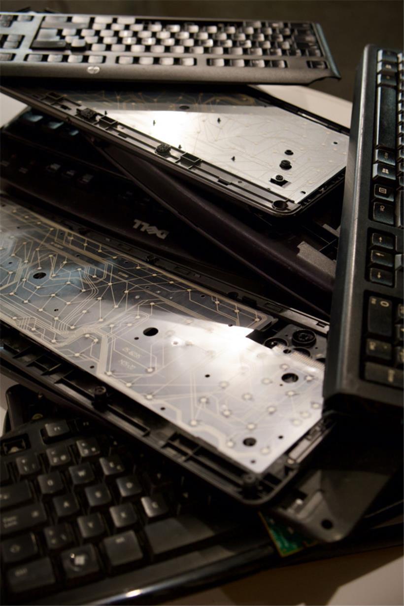 Auch Tastaturweitwurf gehörte zu den Disziplinen: hier das Resultat