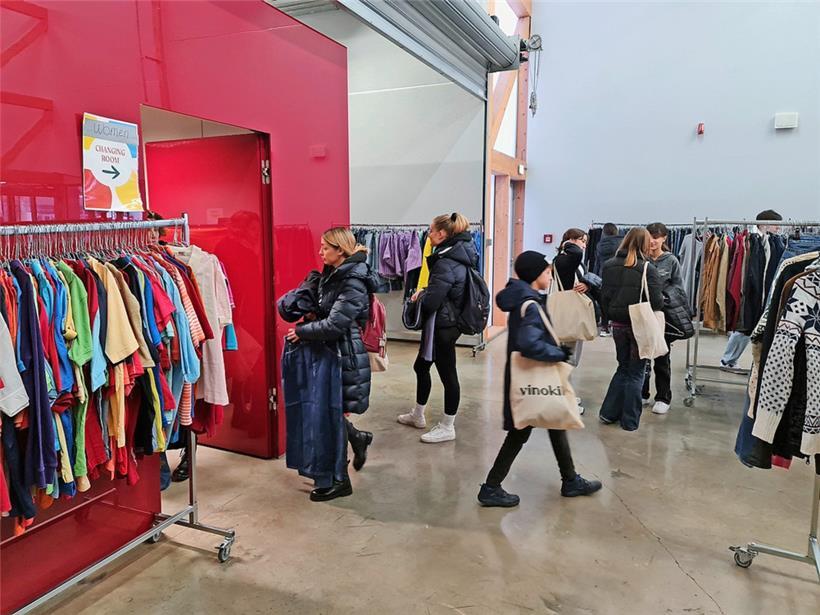 Auch anprobieren kann man beim Vinokilo
