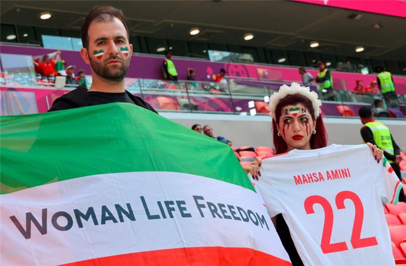 Auch bei der Fußball-WM gab es Proteste gegen die Situation im Iran
