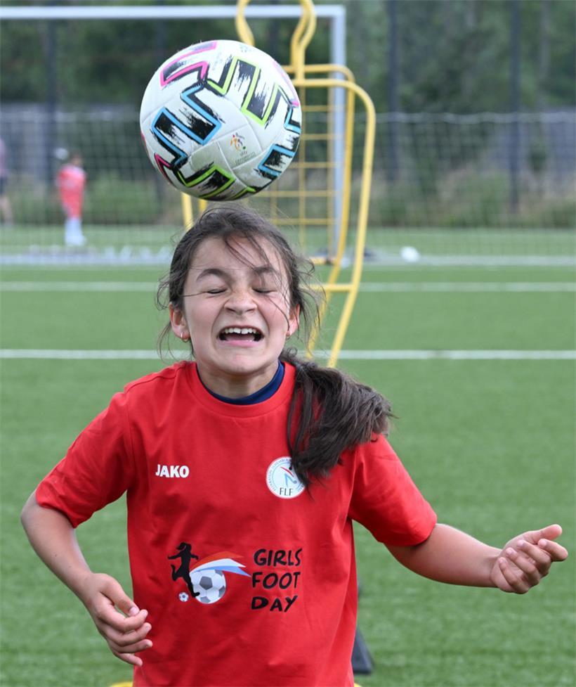 Auch das Kopfballtraining stand auf dem Programm