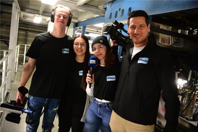 Team vom Uelzechtkanal besucht die Editpress-Druckerei für nachhaltige Medienproduktion in Luxemburg