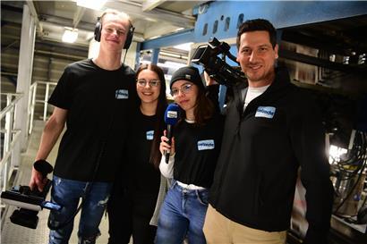 Team vom Uelzechtkanal besucht die Editpress-Druckerei für nachhaltige Medienproduktion in Luxemburg