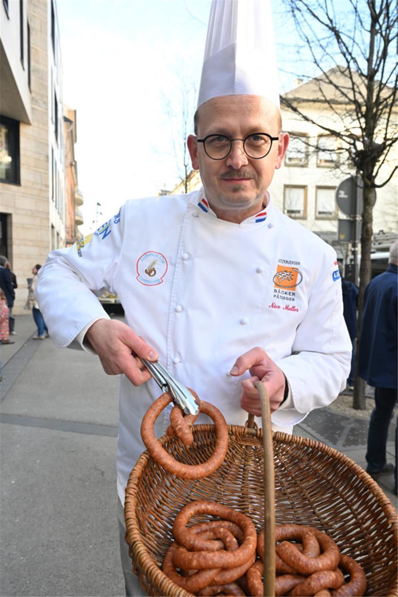 Auch die Metzgerinnen und Metzger wollten am Dienstag Aufmerksamkeit auf ihr Han...