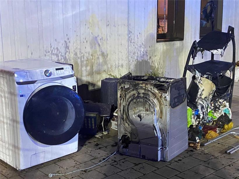 Auch ein Wäschetrockner ist bei dem Brand im Schifflinger Tierasyl zerstört worden
