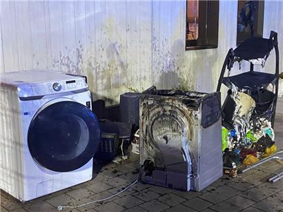 Auch ein Wäschetrockner ist bei dem Brand im Schifflinger Tierasyl zerstört worden
