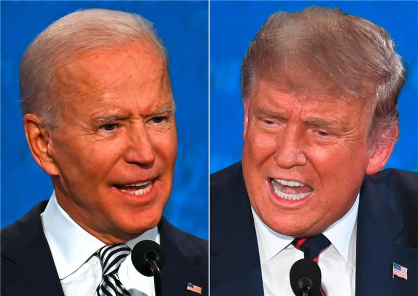 Auch in Wirtschaftsfragen oft entgegengesetzter Meinung: Joe Biden und Donald Trump
