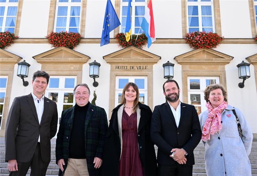 Auch weiterhin bei der hauptstädtischen Sektion der LSAP im Einsatz: Luc Decker, Tom Krieps, Maxime Miltgen, Gabriel Boisanté und Cathy Fayot (v.l.)
