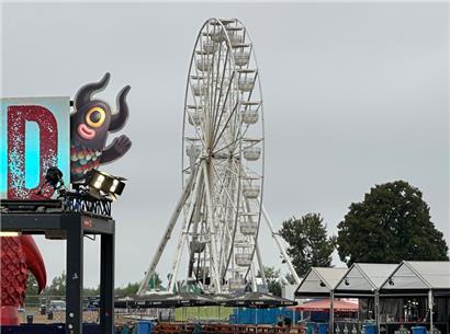 Auf dem Highfield-Festival bei Leipzig war am Abend ein Feuer auf dem Riesenrad ausgebrochen
