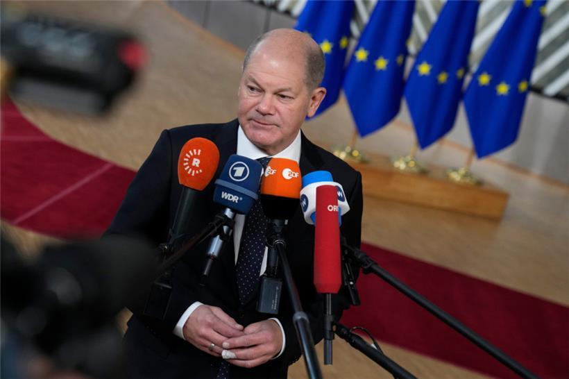 Auf dem europäischen Parkett tut sich der deutsche Kanzler Olaf Scholz noch schwer 
