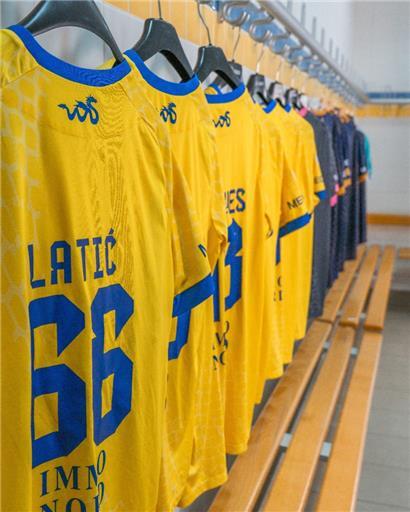 Auf den Merscher Trikot ist in dieser Saison der Drache vom „Méchelsplaz“ zu sehen 
