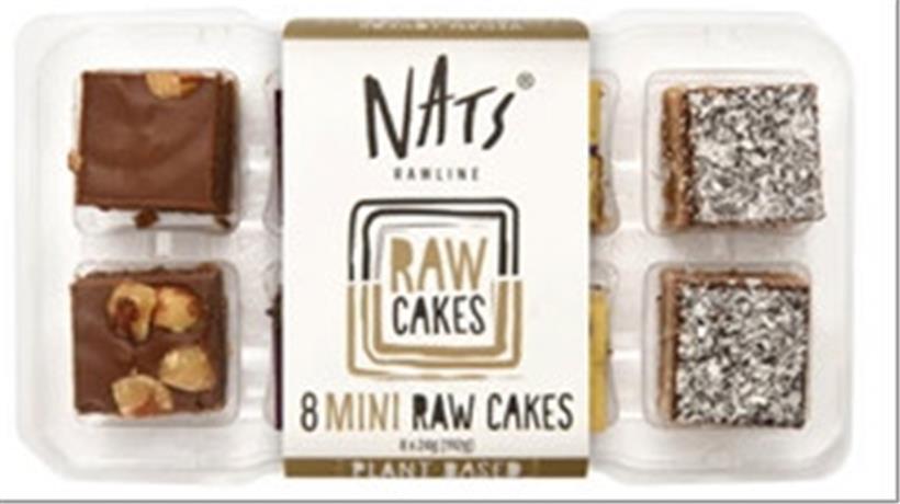 Auf der 176-Gramm-Packung „Mini raw cakes“ der Marke Nats war ein falsches Mindesthaltbarkeitsdatum angegeben
