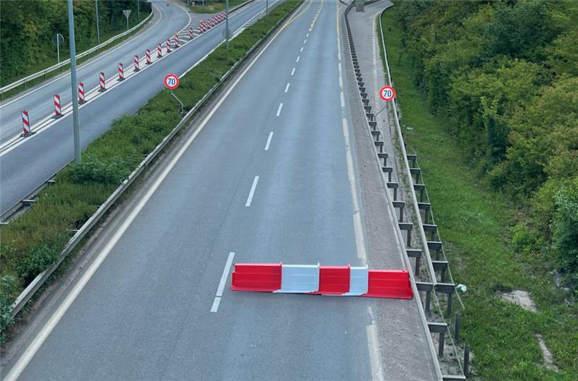 Auf der A3 wird die Ausfahrt Liwingen Richtung Norden gesperrt
