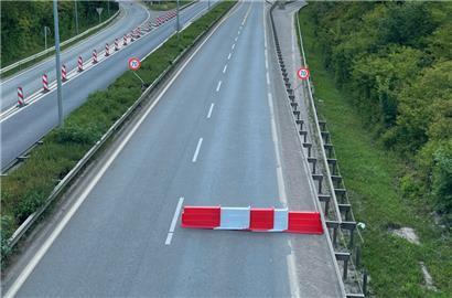 Auf der A3 wird die Ausfahrt Liwingen Richtung Norden gesperrt
