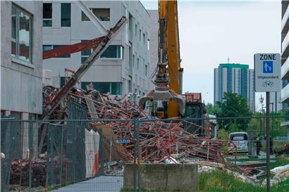 Auf der Unglücksbaustelle sollte eine Schule errichtet werden
