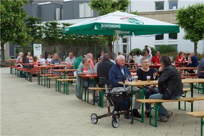 Auf der place Claus Cito in Bascharage wird auch heute wieder in den Nationalfeiertag hineingefeiert
