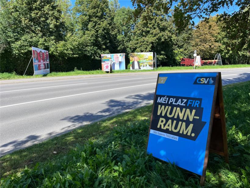 Aufsteller sind ok, Wahlplakate an Laternenpfosten will man dagegen in Schifflingen nicht
