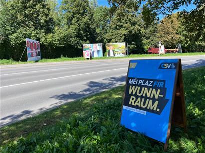 Aufsteller sind ok, Wahlplakate an Laternenpfosten will man dagegen in Schifflingen nicht
