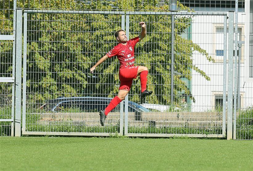 August 2023: Der Differdinger Gianluca Bei freut sich über seinen einzigen BGL-L...