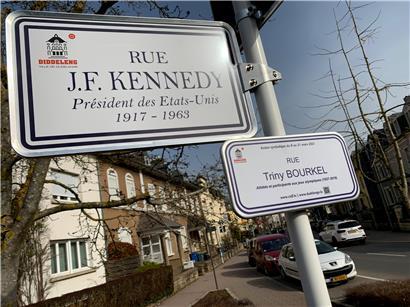 Aus der Düdelinger rue J.F. Kennedy wird die rue Triny Bourkel – zumindest zeitweise

