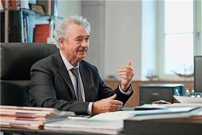 Außenminister Jean Asselborn in seinem Büro in Luxemburg-Stadt
