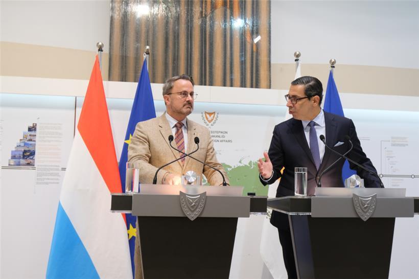 Außenminister Xavier Bettel und sein zyprischer Homologe Konstantinos Kombos waren sich in zahlreichen Punkten einig

