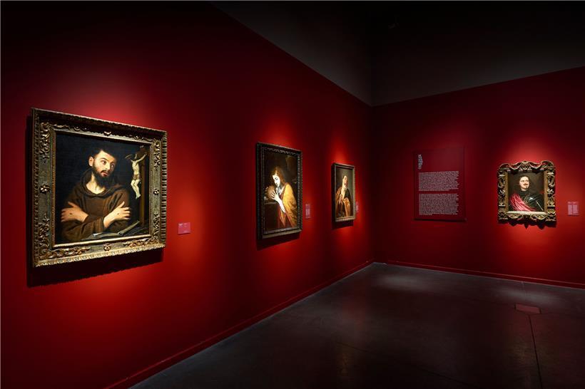 Avec au premier plan le „Saint François d’Assise“ de Francesco Lupini (1588-1652) de la collection du MNHA
