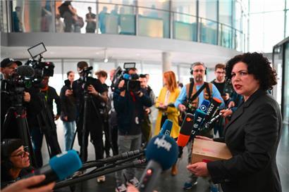 BSW-Parteichefin Amira Mohamed Ali legte am Mittwoch Einspruch gegen das Wahlergebnis der Bundestagswahl ein
