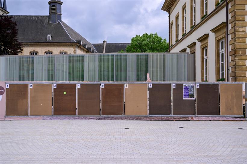 Bald nicht mehr leer: die Klebeflächen für die Wahlplakate in Luxemburg-Stadt
