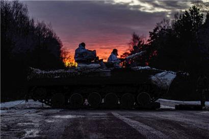 Bangen vor dem Ernstfall: Ukrainische Soldaten beim Manöver
