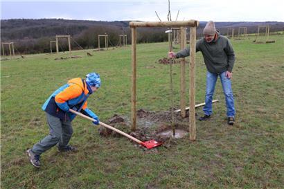 Baumpflanz-Aktionen, wie hier in Grevenmacher, gibt es immer wieder, besonders zum Tag des Baumes. Doch aktuell will auch eine Soziale-Medien-Challenge für mehr Grün in Luxemburg sorgen. 

