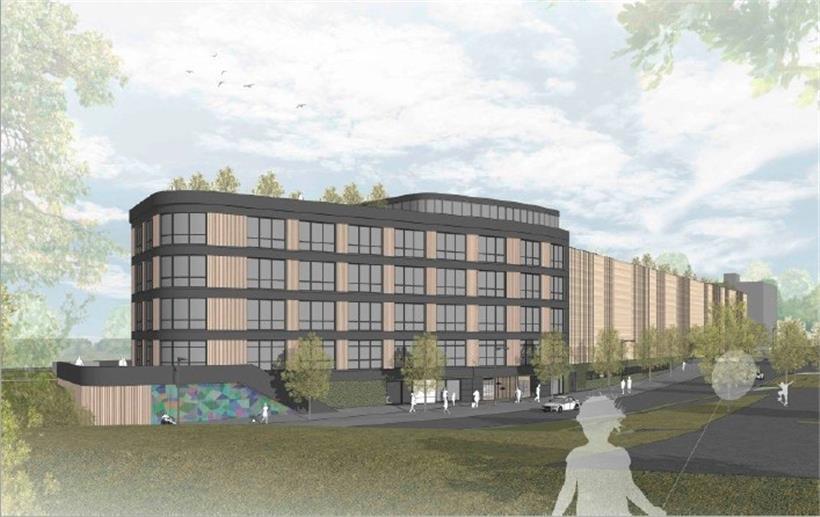 Bei Bedarf kann das Parkhaus um ein Stockwerk erweitert werden
