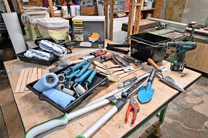 Bei „Gutt Geschier“ kann man vom Pinsel bis zur professionellen Bohrmaschine alles ausleihen
