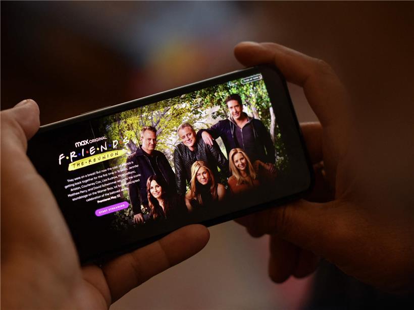 „Screenshot der Friends-Serie auf HBO Max Streamingdienst in Luxemburg ab Dienstag verfügbar“