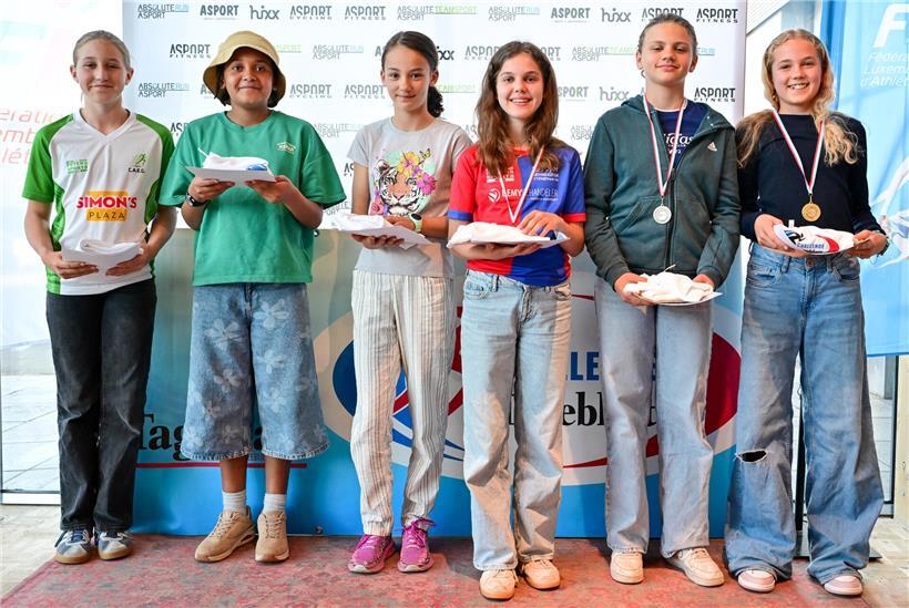 Sophie Hoffmann (CAS) gewinnt U14-Mädchen Wettbewerb 2014 vor Lavinia Caravaglia (Fola) und Hanna Miltgen (CSL)