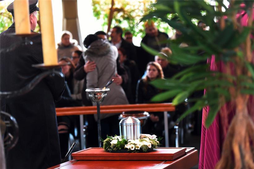 Bei der Bestattungszeremonie von Ana Lopes im Februar 2017
