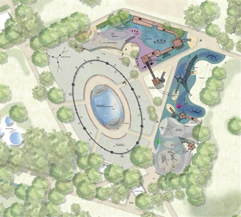 Bei der „Kids City Map“ dürfen Kinder ihre Lieblingsorte in der Hauptstadt zeigen, zum Beispiel den Spielplatz im Park Merl
