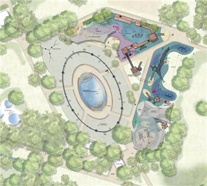 Bei der „Kids City Map“ dürfen Kinder ihre Lieblingsorte in der Hauptstadt zeigen, zum Beispiel den Spielplatz im Park Merl
