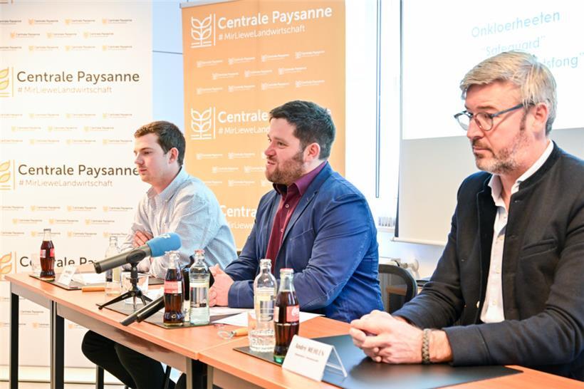 Bei der Pressekonferenz der Bauernzentrale: Sam Mille, Christian Wester, André Mehlen
