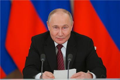 Bei der Pressekonferenz mitten in der Nacht waren keine Fragen an Wladimir Putin gestattet 
