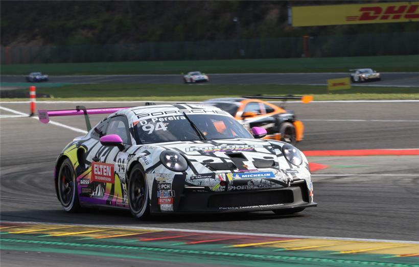 Bei seinem Comeback im Porsche Carrera Cup Deutschland wurde Dylan Pereira einmal Zweiter und einmal Vierter
