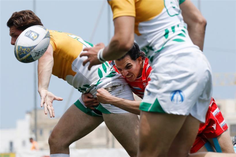 Beim Rugby geht es hart zur Sache