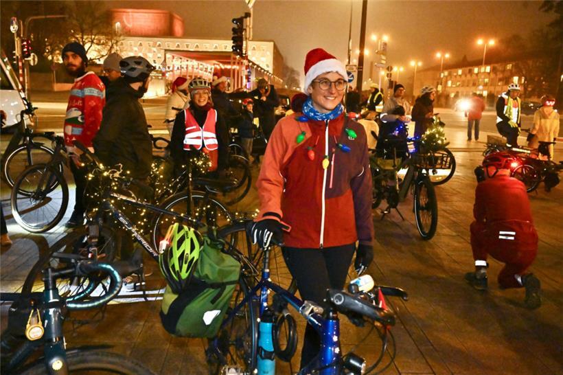 Beim diesjährigen „Christ-Mass Bike Ride“ gab es geschmückte Fahrräder zu sehen
