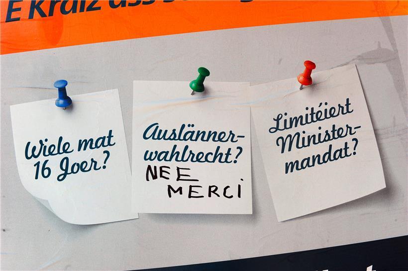 Beim konsultativen Referendum vor fünf Jahren lehnte die Mehrheit der Luxemburger die Teilnahme von Nicht-Luxemburgern an den Parlamentswahlen ab
