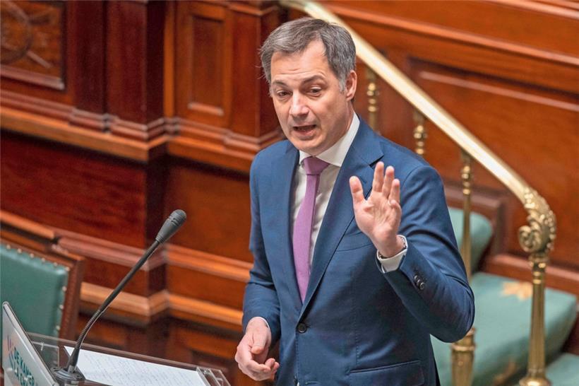 Belgiens Premier De Croo bei einer Parlamentssitzung: Sein Vater Herman De Croo erhielt einen monatlichen Rentenzuschuss von 6.000 Euro
