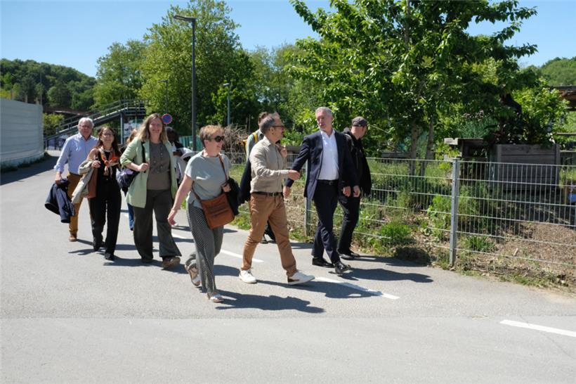 Besichtigung des VeWa und des Bauprojektes „Nei Schmelz“ mit Loris Spina (LSAP) und Benedetto Zacchiroli, Präsident der „European Coalition of Cities Against Racism“

